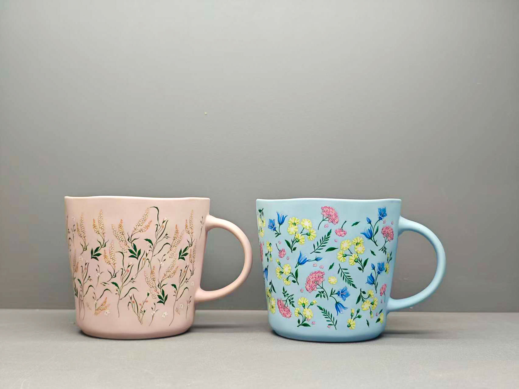 Country Style Ceramic Mug Set