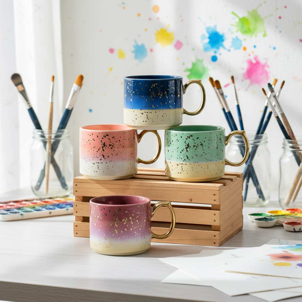 Gold Handle Moon Mug