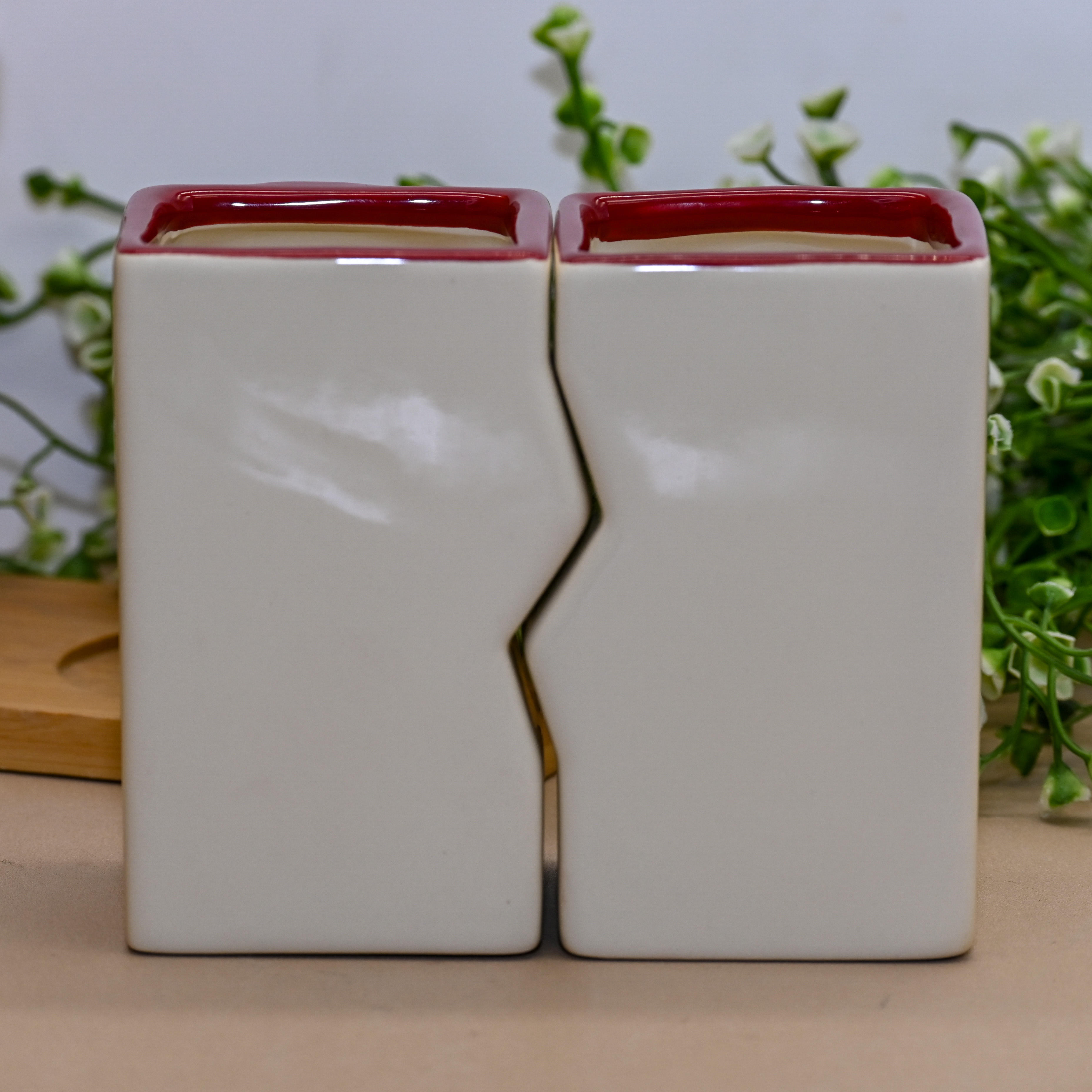 Heart-Shaped Ceramic Candlestick Holder for Christmas & Valentine's