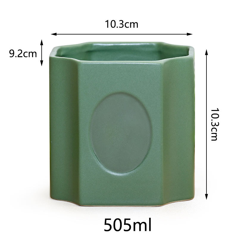 Hexagon Ceramic Candle Jars