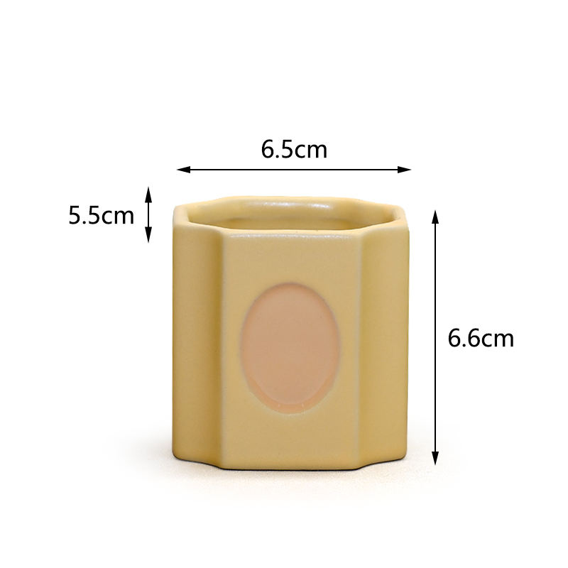 Hexagon Ceramic Candle Jars