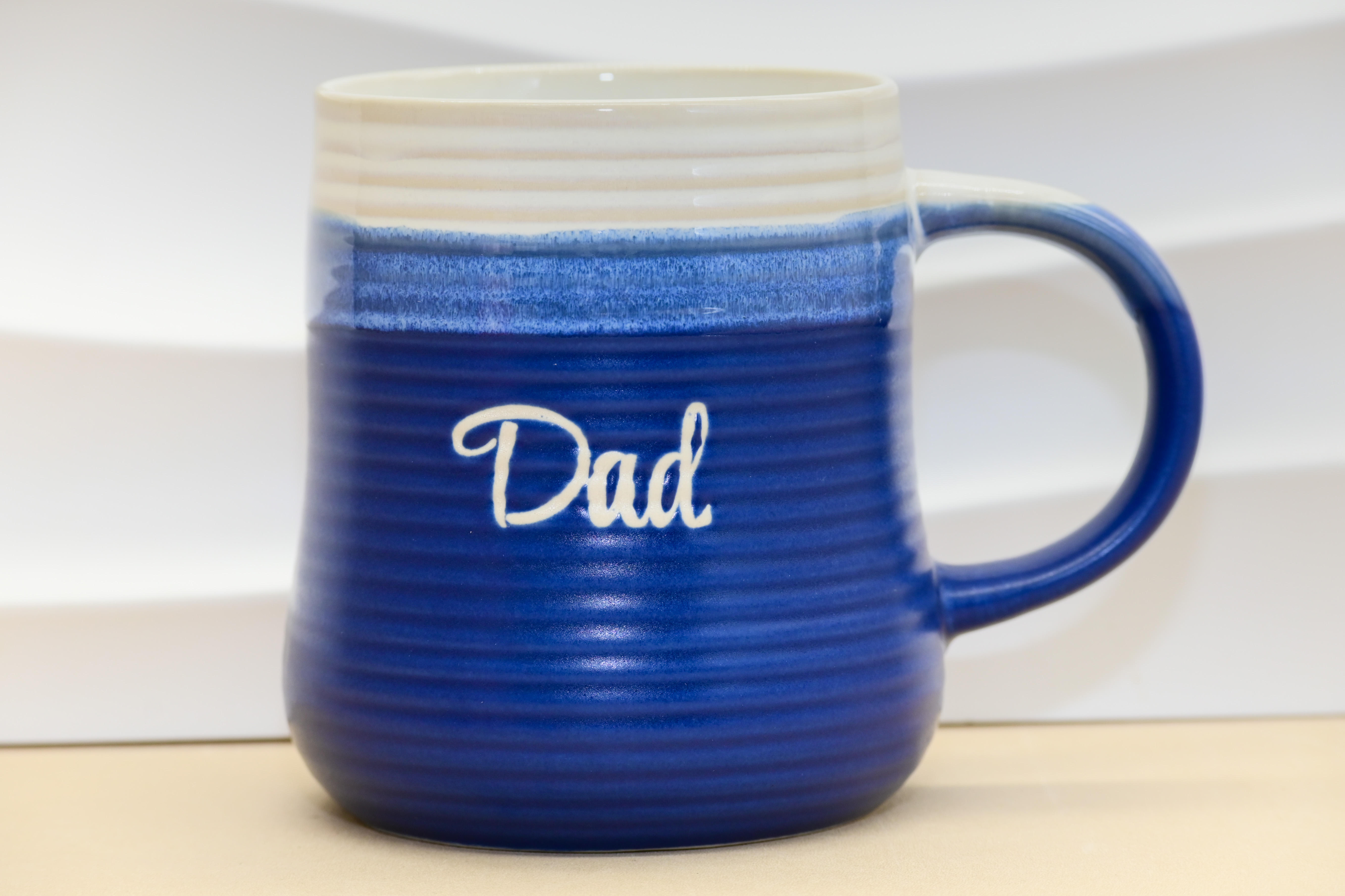 Mom & Dad Ribbed Gradient Ceramic Water Mug Set