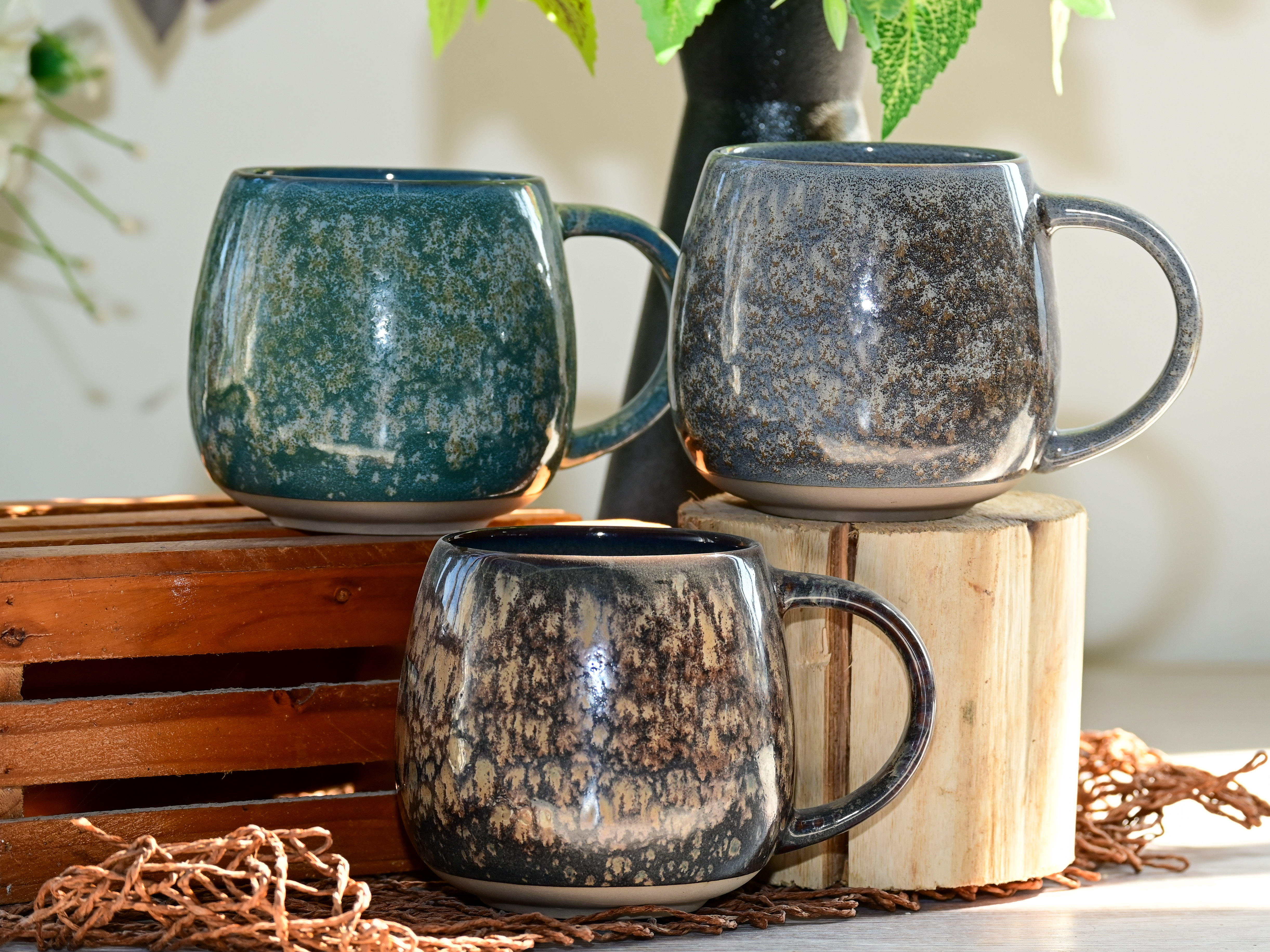 Reactive Glaze Stoneware Art Mug