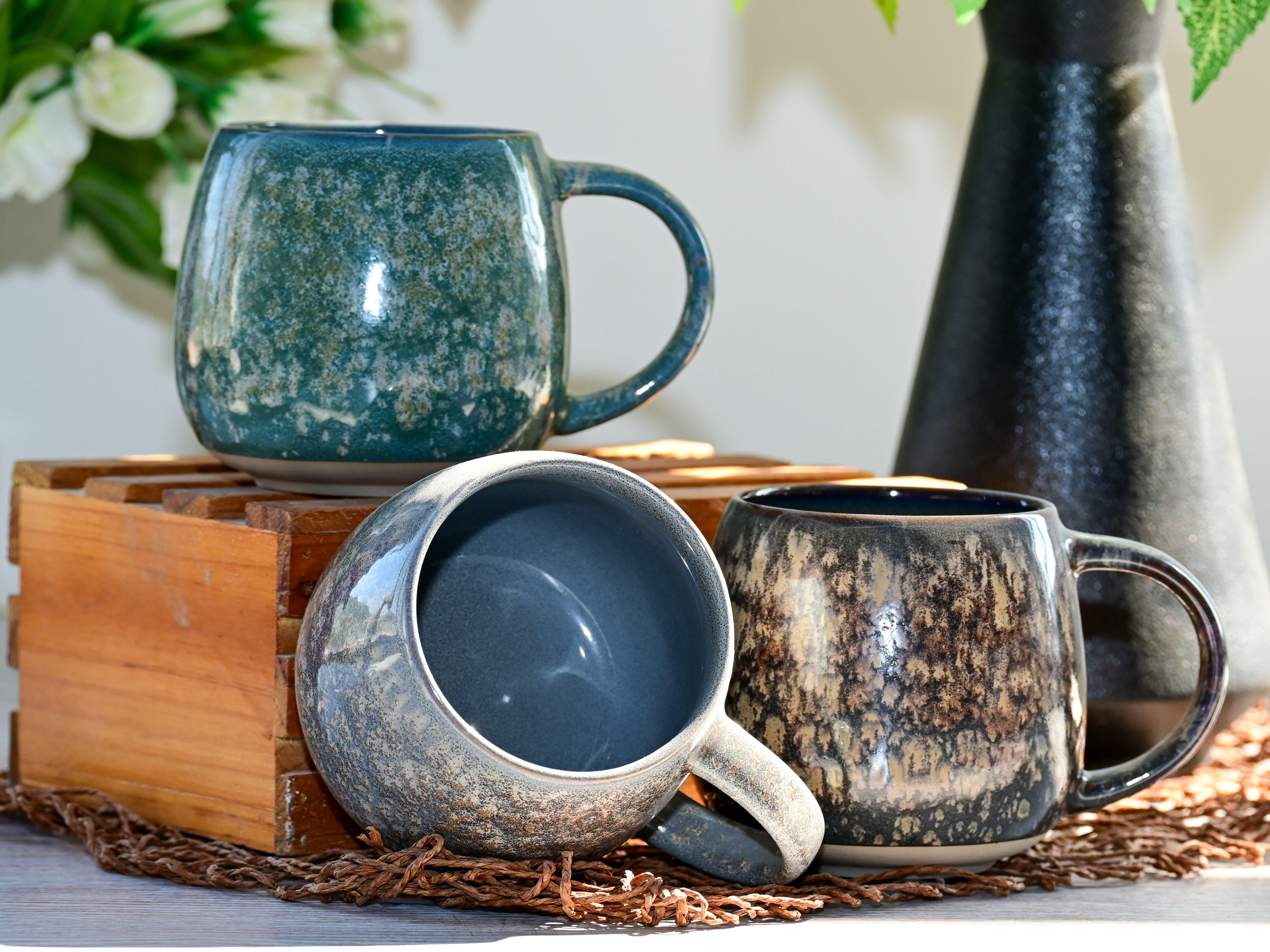 Reactive Glaze Stoneware Art Mug