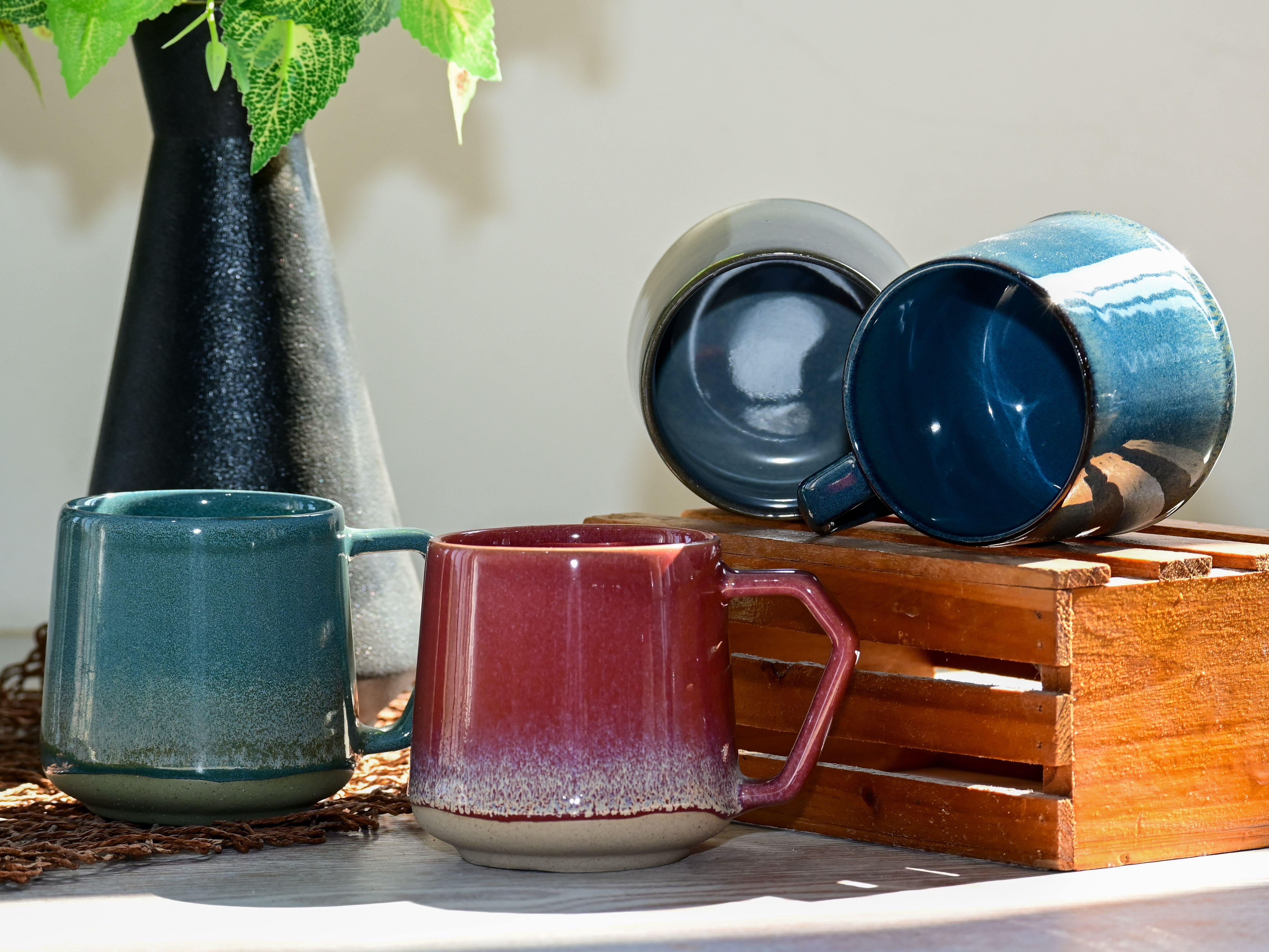 Vintage Reactive Glaze Coffee Mug